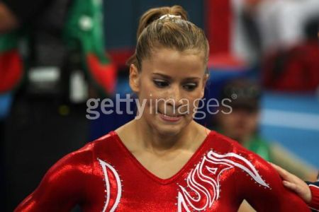Alicia Sacramone fell on balance beam and floor exercise, taking away any chance of the U.S. women's winning team gold.